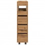 Armario de baño estrecho con ruedas madera roble artisian by , Lockers and storage cabinets - Ref: Foro24-855276, Price: 104,...