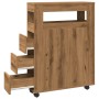 Armario de baño estrecho con ruedas madera roble artisian by , Lockers and storage cabinets - Ref: Foro24-855276, Price: 104,...