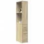 Armario de baño estrecho con ruedas madera roble Sonoma von , Schließfächer und Lagerschränke - Ref: Foro24-855297, Preis: 97...