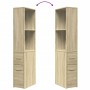 Armario de baño estrecho con ruedas madera roble Sonoma von , Schließfächer und Lagerschränke - Ref: Foro24-855297, Preis: 97...