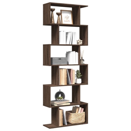 Librería divisora 6 niveles madera marrón roble 70x24x193 cm von , Bücherregale und Regale - Ref: Foro24-858090, Preis: 97,73...