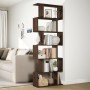 Librería divisora 6 niveles madera marrón roble 70x24x193 cm de , Librerías y estanterías - Ref: Foro24-858090, Precio: 102,26 €