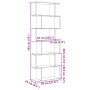 Librería divisora 6 niveles madera roble artisan 70x24x193 cm by , Bookcases and shelves - Ref: Foro24-858092, Price: 96,00 €...