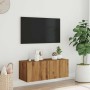 Mueble TV de pared madera ingeniería roble artisan 80x30x30 cm von , TV-Möbel - Ref: Foro24-856017, Preis: 53,94 €, Rabatt: %