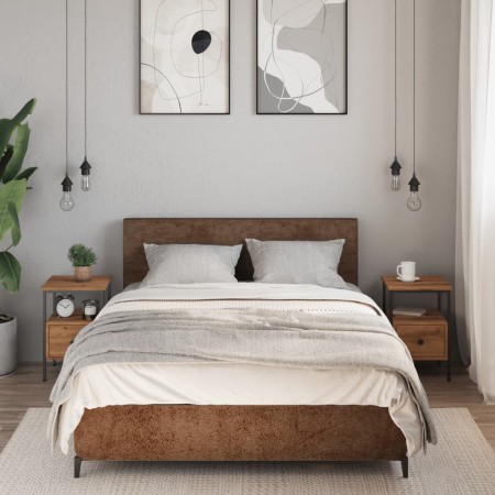 Mesitas noche 2 uds madera ingeniería roble artisan 34x36x50 cm by , Nightstands - Ref: Foro24-857265, Price: 95,58 €, Discou...