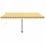 Toldo automático LED sensor de viento amarillo blanco 400x300cm de vidaXL, Toldos - Ref: Foro24-3069753, Precio: 679,44 €, De...