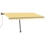 Toldo automático LED sensor de viento amarillo blanco 400x300cm by vidaXL, Awnings - Ref: Foro24-3069753, Price: 693,16 €, Di...