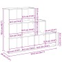 Librería divisora 3 niveles roble ahumado 137,5x29x103,5 cm by , Bookcases and shelves - Ref: Foro24-857980, Price: 82,50 €, ...