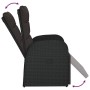 Set de comedor jardín 11 pzas con cojines ratán sintético negro