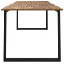 Mesa de jardín con patas en U madera maciza acacia 200x90x75 cm by , Garden tables - Ref: Foro24-319514, Price: 273,48 €, Dis...
