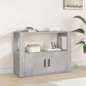 Aparador de madera contrachapada gris hormigón 80x30x60 cm de , Aparadores - Ref: Foro24-819456, Precio: 65,35 €, Descuento: %