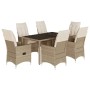 Set comedor de jardín 7 pzas con cojines ratán sintético beige von , Gartensets - Ref: Foro24-3276803, Preis: 770,02 €, Rabat...