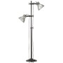 Lámpara de pie 2 pantallas plateada hierro fundido E27 by , Lamps - Ref: Foro24-320583, Price: 104,44 €, Discount: %