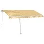 Automatische Markise LED-Windsensor gelb weiß 450x350cm von vidaXL, Markisen - Ref: Foro24-3069653, Preis: 778,42 €, Rabatt: %
