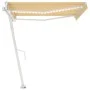 Toldo automático LED sensor de viento amarillo blanco 450x350cm de vidaXL, Toldos - Ref: Foro24-3069653, Precio: 778,42 €, De...