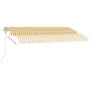 Automatische Markise LED-Windsensor gelb weiß 450x350cm von vidaXL, Markisen - Ref: Foro24-3069653, Preis: 778,42 €, Rabatt: %