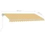 Automatische Markise LED-Windsensor gelb weiß 450x350cm von vidaXL, Markisen - Ref: Foro24-3069653, Preis: 778,42 €, Rabatt: %