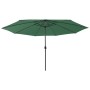 Sombrilla de jardín con luces LED verde 400 cm by , Umbrellas - Ref: Foro24-312531, Price: 101,18 €, Discount: %