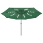 Sombrilla de jardín con luces LED verde 400 cm by , Umbrellas - Ref: Foro24-312531, Price: 101,18 €, Discount: %