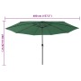 Sombrilla de jardín con luces LED verde 400 cm by , Umbrellas - Ref: Foro24-312531, Price: 101,18 €, Discount: %