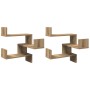 Estanterías pared de esquina 2 uds madera roble 40x40x49,5 cm von , Regale und Regale - Ref: Foro24-856609, Preis: 47,99 €, R...
