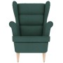 Sillón de tela verde oscuro 74x84x100 cm de , Sillones - Ref: Foro24-4016900, Precio: 257,60 €, Descuento: %