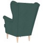 Sillón de tela verde oscuro 74x84x100 cm de , Sillones - Ref: Foro24-4016900, Precio: 257,60 €, Descuento: %