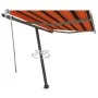 Toldo de pie retráctil manual naranja y marrón 350x250 cm de vidaXL, Toldos - Ref: Foro24-3069720, Precio: 352,10 €, Descuent...
