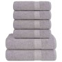 Juego de toallas 6 piezas 100% algodón gris 360 gsm de , Toallas de baño y manoplas - Ref: Foro24-137085, Precio: 36,72 €, De...