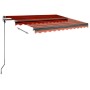 Retractable manual orange and brown freestanding awning 350x250 cm by vidaXL, Awnings - Ref: Foro24-3069720, Price: 334,15 €,...