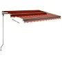 Toldo de pie retráctil manual naranja y marrón 350x250 cm de vidaXL, Toldos - Ref: Foro24-3069720, Precio: 352,10 €, Descuent...