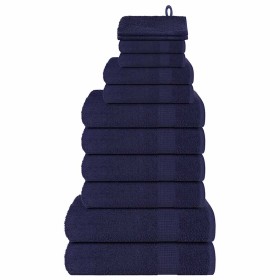 Juego de toallas 12 piezas 100% algodón azul marino 360 gsm von , Toallas de baño y manoplas - Ref: Foro24-137100, Preis: 47,...