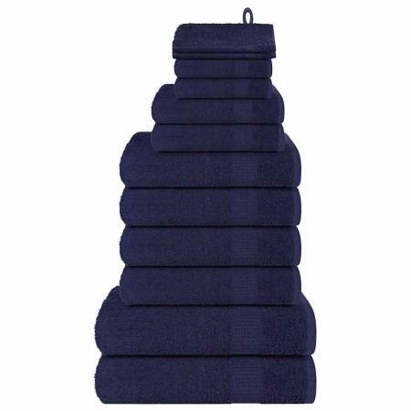 Juego de toallas 12 piezas 100% algodón azul marino 360 gsm von , Toallas de baño y manoplas - Ref: Foro24-137100, Preis: 47,...