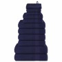 Juego de toallas 12 piezas 100% algodón azul marino 360 gsm von , Toallas de baño y manoplas - Ref: Foro24-137100, Preis: 47,...