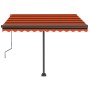 Retractable manual orange and brown freestanding awning 350x250 cm by vidaXL, Awnings - Ref: Foro24-3069720, Price: 334,15 €,...