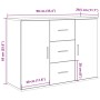 Aparador de madera de ingeniería roble artisan 90x29,5x65 cm von , Sideboards - Ref: Foro24-855979, Preis: 103,54 €, Rabatt: %