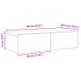 Estante de pared con cajones de madera contrachapada blanco by , Shelves and shelves - Ref: Foro24-859972, Price: 44,09 €, Di...
