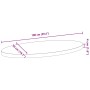 Tablero de mesa ovalado madera maciza de roble 100x50x4 cm by , Table tops - Ref: Foro24-4009050, Price: 110,22 €, Discount: %