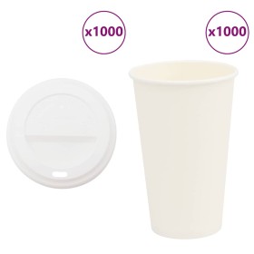 Vasos de café de papel con tapa 1000 uds 16oz 400ml von , Einwegbecher - Ref: Foro24-3325218, Preis: 147,60 €, Rabatt: %