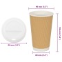 Vasos de café de papel con tapa 1000 uds 16oz 400ml by , Disposable cups - Ref: Foro24-3325226, Price: 209,27 €, Discount: %