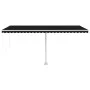 Toldo de pie retráctil manual gris antracita 500x350 cm de vidaXL, Toldos - Ref: Foro24-3069659, Precio: 536,60 €, Descuento: %
