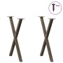 Patas para mesa comedor forma X 2uds acero natural 50x(72-73)cm de , Patas para mesas - Ref: Foro24-4012911, Precio: 63,27 €,...