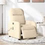 Sillón reclinable de masaje eléctrico tela color crema de , Sillones - Ref: Foro24-3302970, Precio: 252,83 €, Descuento: %
