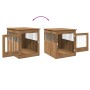 Jaula para perros mueble madera contrachapada roble artesanal von , Hundehütten - Ref: Foro24-857646, Preis: 99,68 €, Rabatt: %