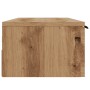 Armario de pared madera ingeniería roble artesano 102x30x20cm