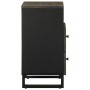 Mesilla de noche negra 50x33x62 cm madera maciza mango de , Mesitas de noche - Ref: Foro24-4017694, Precio: 86,07 €, Descuent...