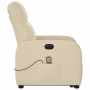 Sillón de masaje eléctrico reclinable elevable tela crema de , Sillones - Ref: Foro24-3303010, Precio: 324,70 €, Descuento: %