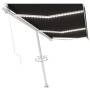 Manual retractable awning with anthracite gray LED 600x350 cm by vidaXL, Awnings - Ref: Foro24-3069684, Price: 847,94 €, Disc...