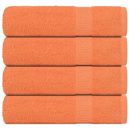 Toallas de ducha 4 uds 100% algodón naranja 70x140 cm 360 gsm de , Toallas - Ref: Foro24-136906, Precio: 37,68 €, Descuento: %