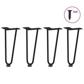 Patas de mesa tipo horquilla 4 uds acero macizo negro 30 cm von , Tischbeine - Ref: Foro24-4012416, Preis: 36,64 €, Rabatt: %
